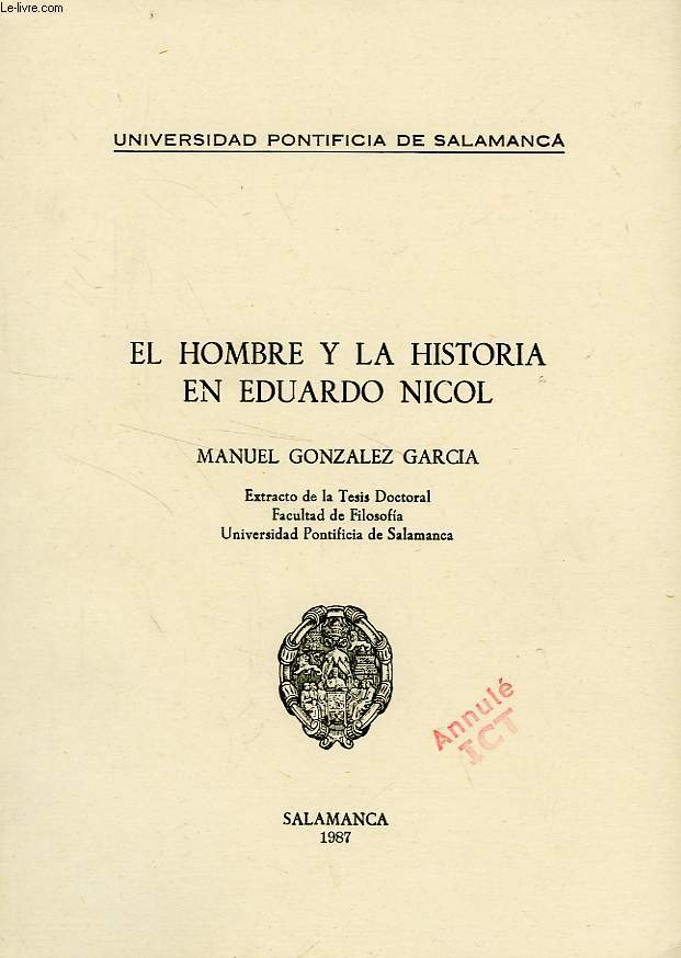 EL HOMBRE Y LA HISTORIA EN EDUARDO NICOL