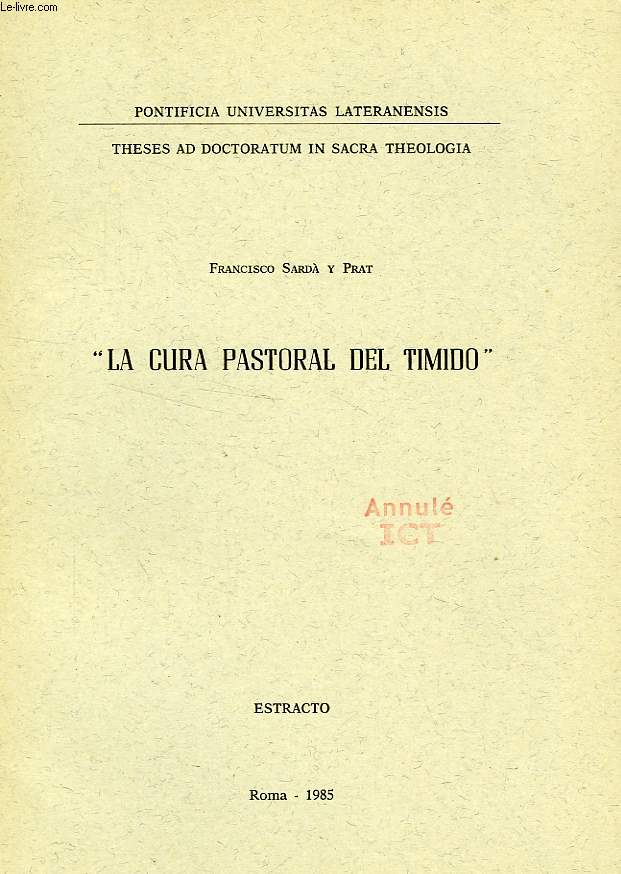 'LA CURA PASTORAL DEL TIMIDO'