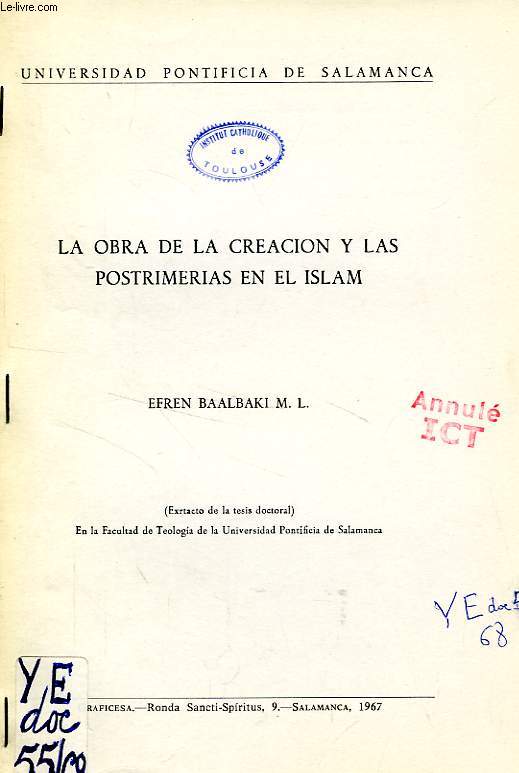 LA OBRA DE LA CREACION Y LAS POSTRIMERIAS EN EL ISLAM