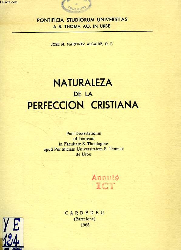 NATURALEZA DE LA PERFECCION CRISTIANA