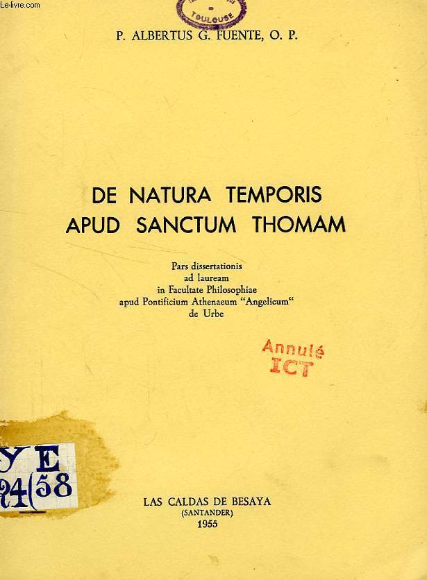 DE NATURA TEMPORIS APUD SANCTUM THOMAM