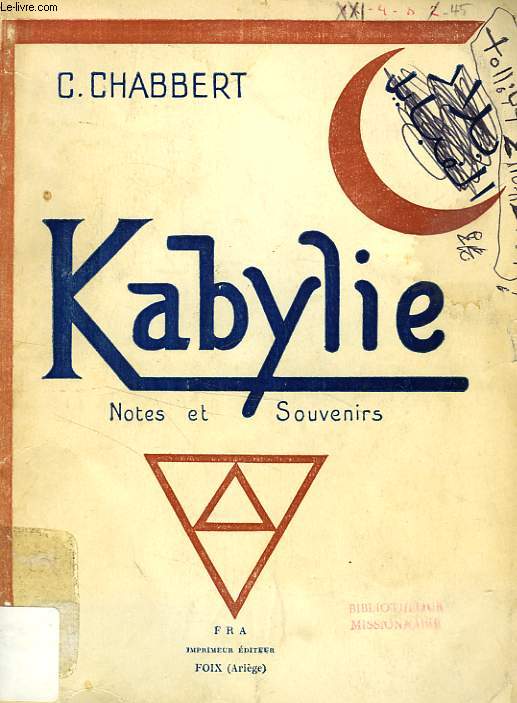 KABYLIE, NOTES ET SOUVENIRS