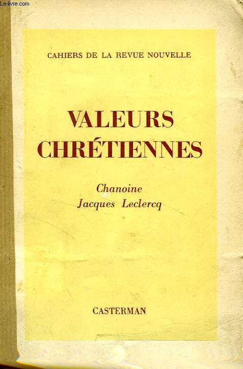VALEURS CHRETIENNES