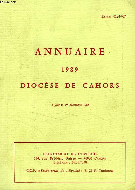 DIOCESE DE CAHORS, ANNUAIRE 1989