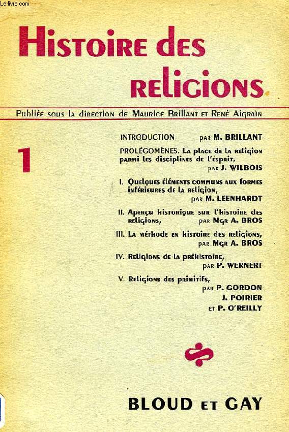 HISTOIRE DES RELIGIONS, 1