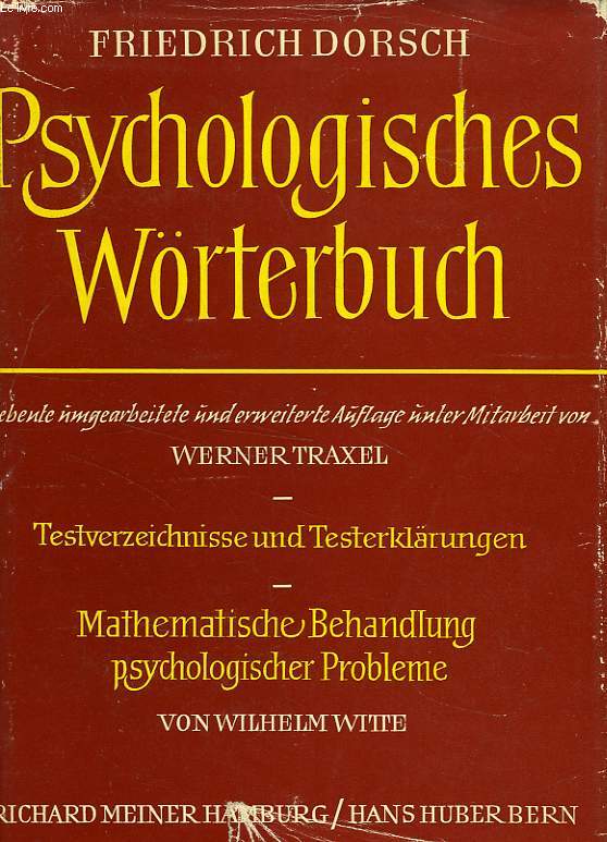 PSYCHOLOGISCHES WORTERBUCH