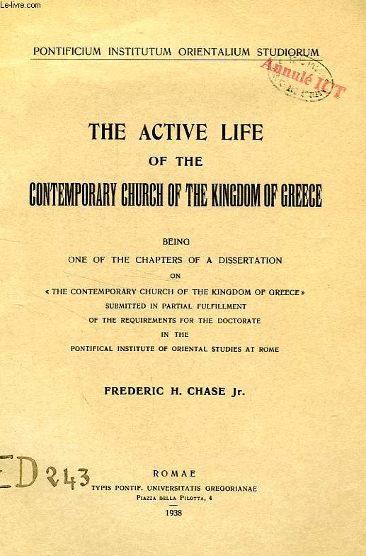 THE ACTIVE LIFE OF THE CONTEMPORARY CHURCH OF THE KINGDOM OF GREECE