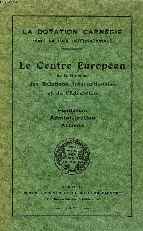 LE CENTRE EUROPEEN DE LA DIVISION DES RELATIONS INTERNATIONALES ET DE L'EDUCATION
