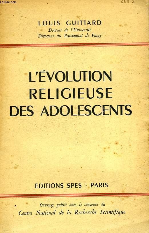 L'EVOLUTION RELIGIEUSE DES ADOLESCENTS