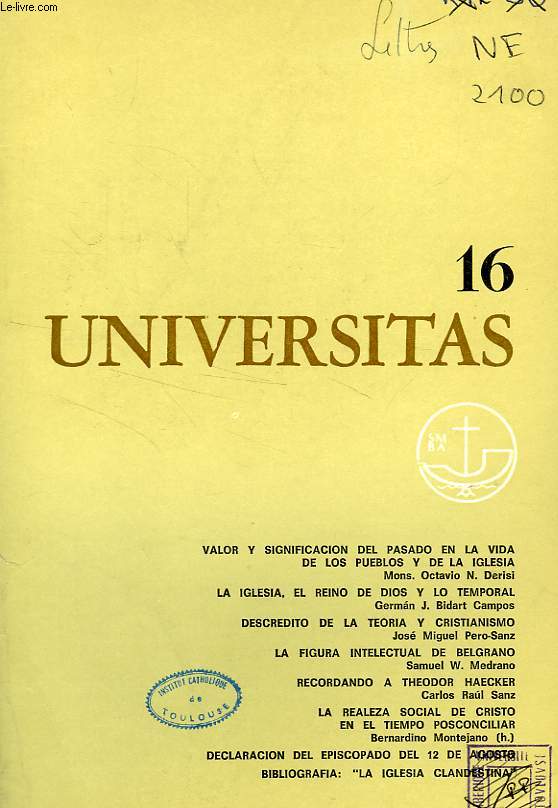 UNIVERSITAS, AO 4, N 16, AGOSTO-SET. 1970
