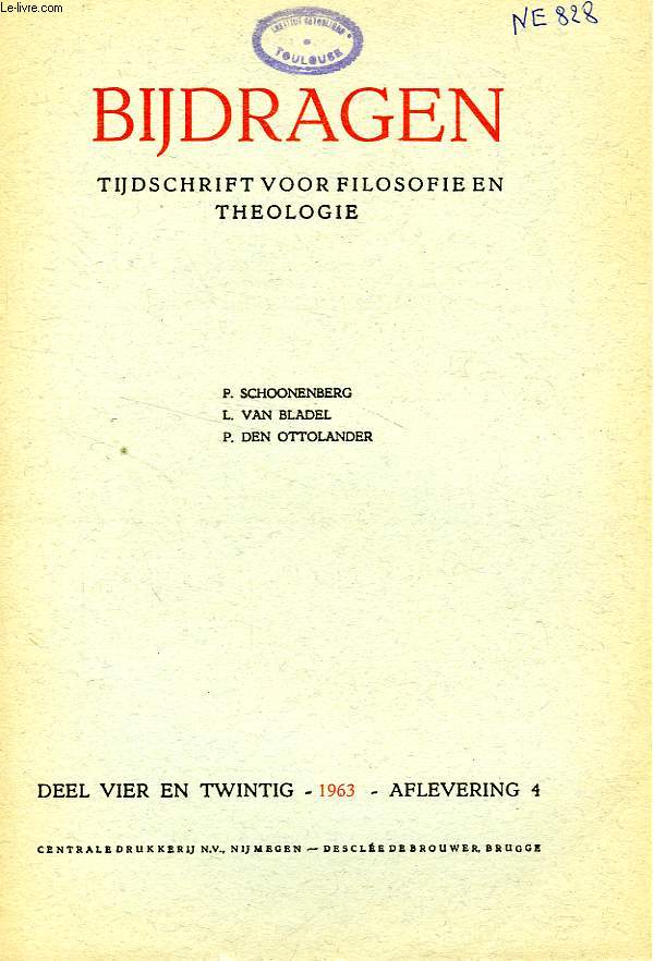 BIJDRAGEN, IV, 1963, TIJDSCHRIFT VOOR PHILOSOPHIE EN THEOLOGIE
