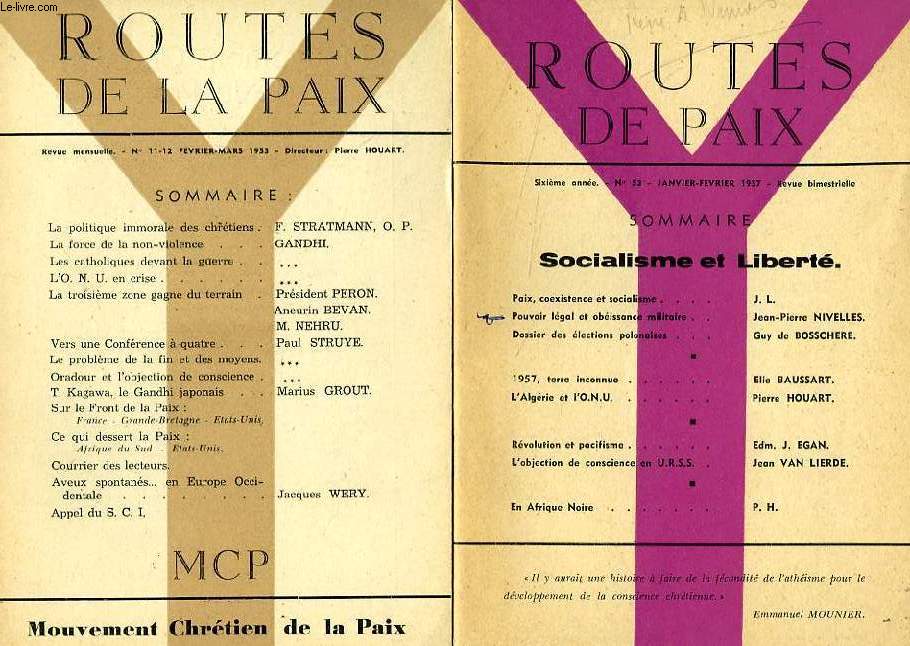 ROUTES DE PAIX, 1953-1957, 18 NUMEROS (INCOMPLET)
