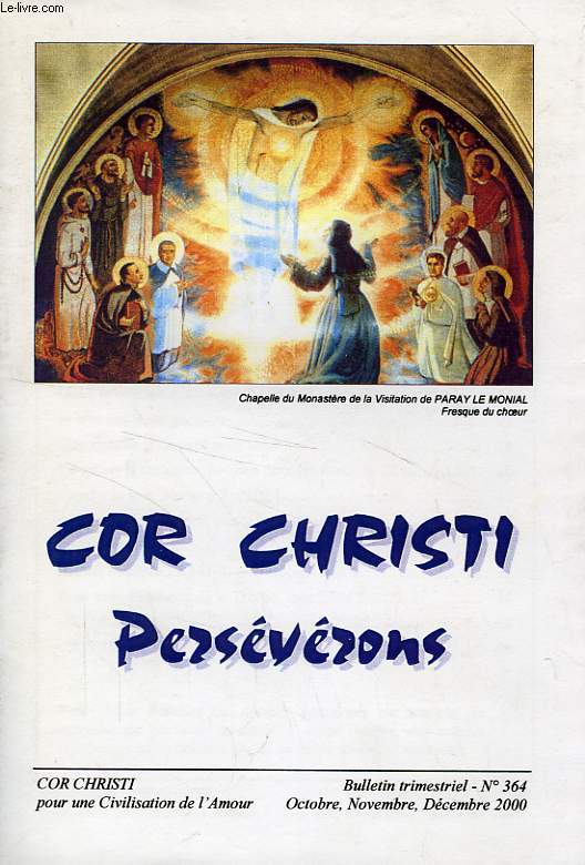 COR CHRISTI, N 364, OCT.-DEC. 2000, PERSEVERONS
