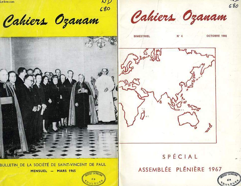 CAHIERS OZANAM, 1965-1966, 18 FASCICULES