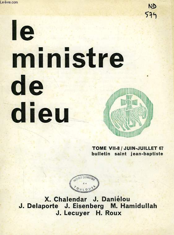 BULLETIN DU CERCLE SAINT JEAN-BAPTISTE, VII-8, JUIN-JUILLET 1967