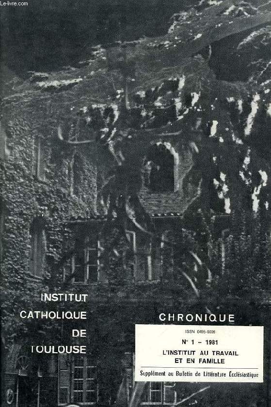 CHRONIQUE, N 1, 1981