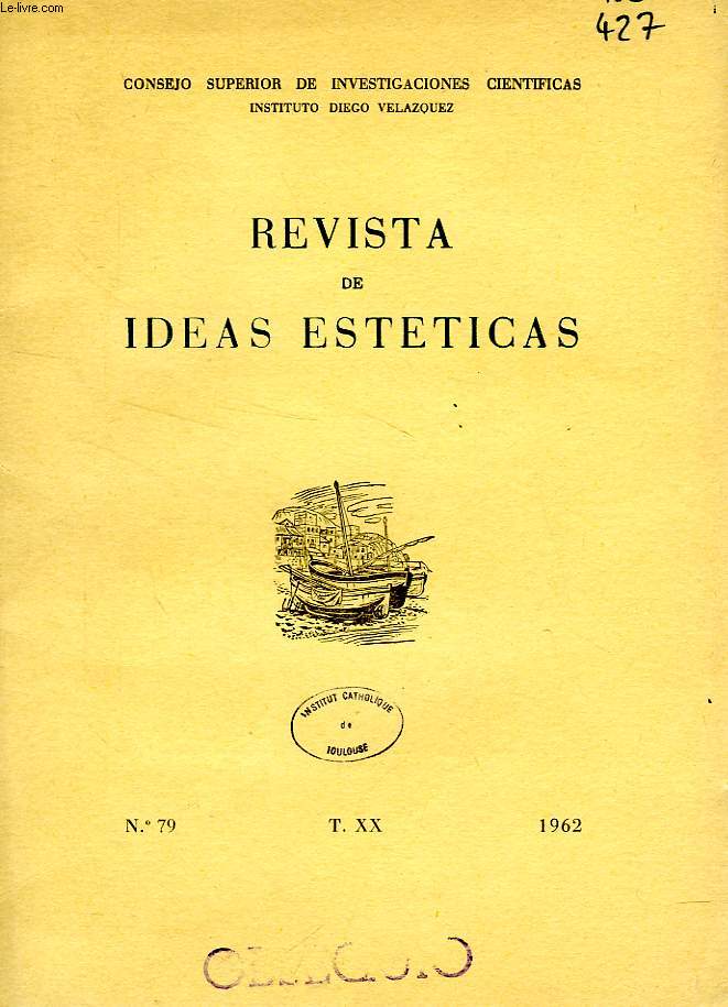 REVISTA DE IDEAS ESTETICAS, T. XX, N 79, 1962