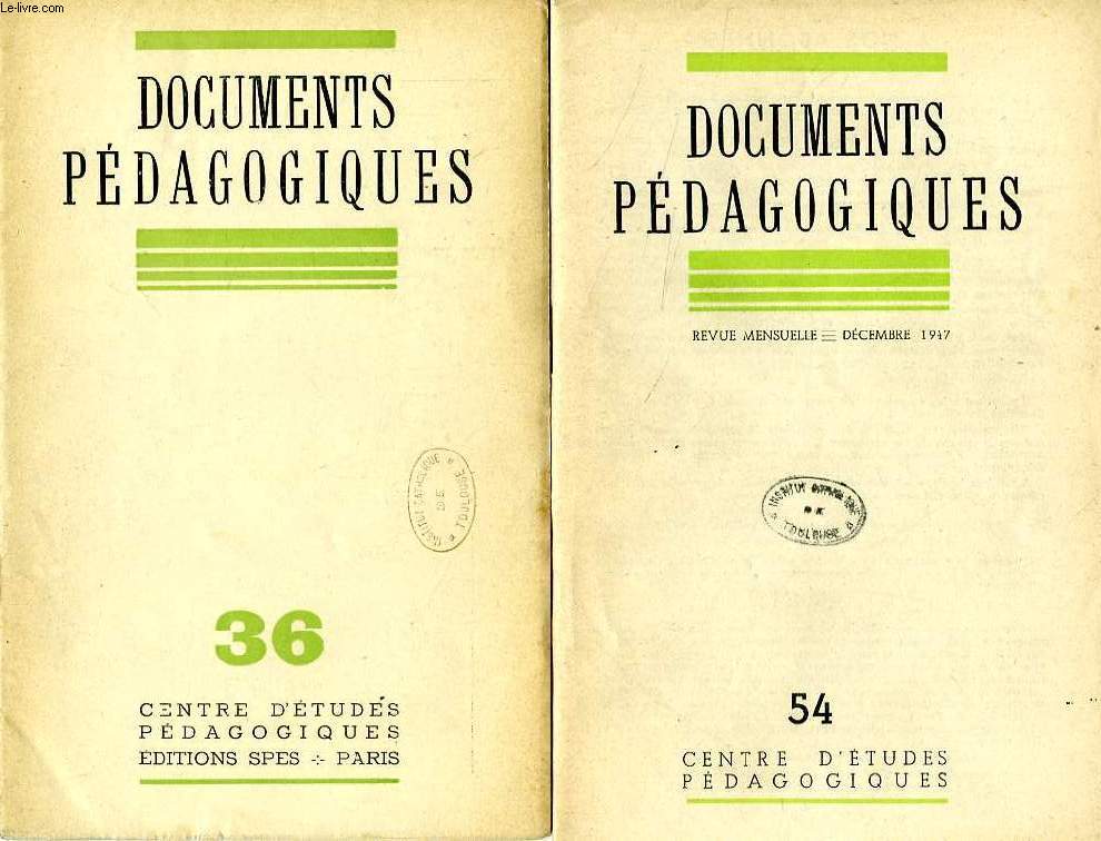 FICHES ET DOCUMENTS PEDAGOGIQUES, 1944-1947
