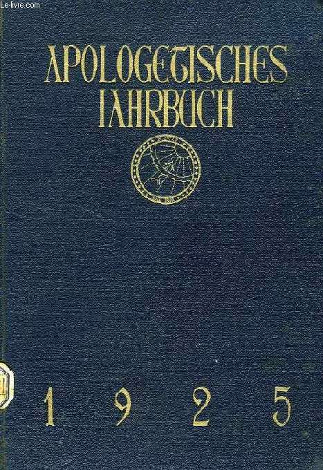 APOLOGETISCHES JAHRBUCH 1925