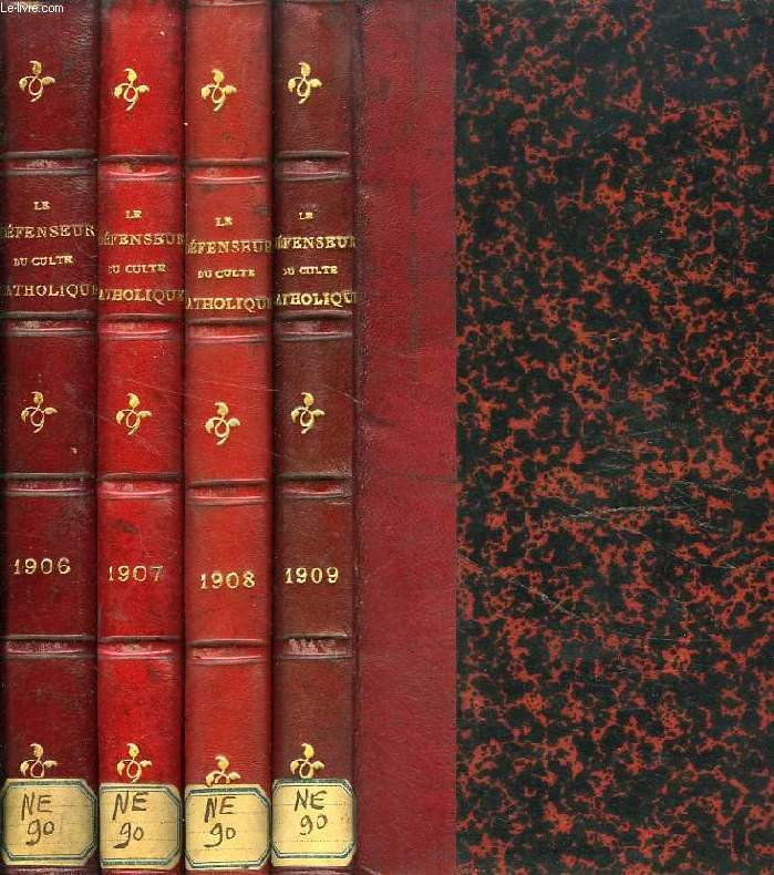 REVUE CATHOLIQUE DES ASSOCIATIONS CULTUELLES ET PAROISSIALES, 1906-1909, 4 VOLUMES