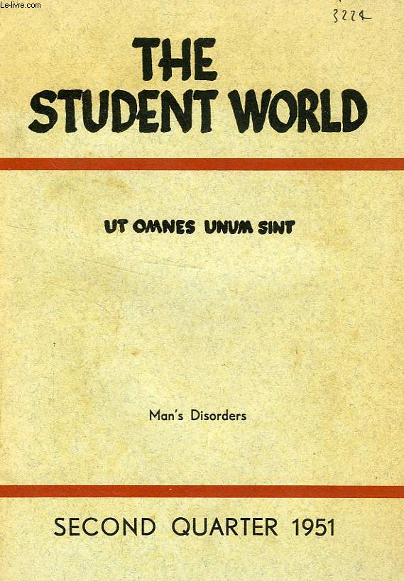 THE STUDENT WORLD, N 2, 1951, UT OMNES UNUM SINT
