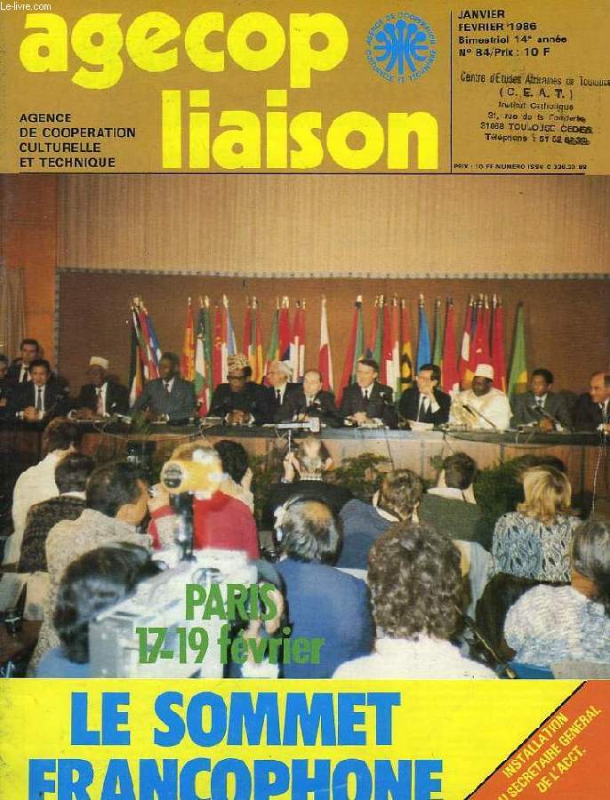 AGECOP LIAISON, N 84, JAN.-FEV. 1986