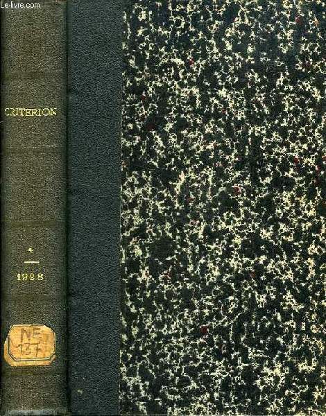 CRITERION, REVISTA TRIMESTRAL DE FILOSOFIA, VOLUM IV, 1928