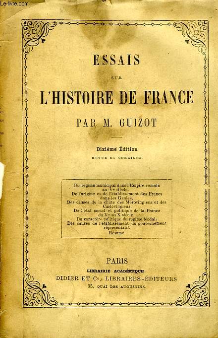ESSAIS SUR L'HISTOIRE DE FRANCE