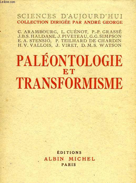PALEONTOLOGIE ET TRANSFORMISME