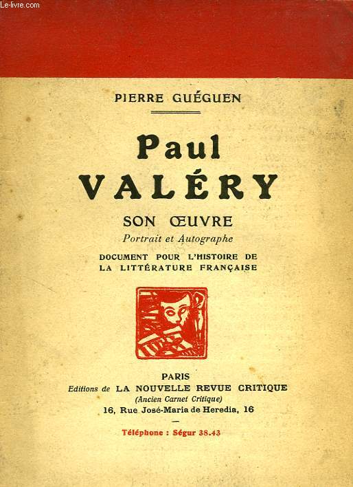 PAUL VALERY, SON OEUVRE