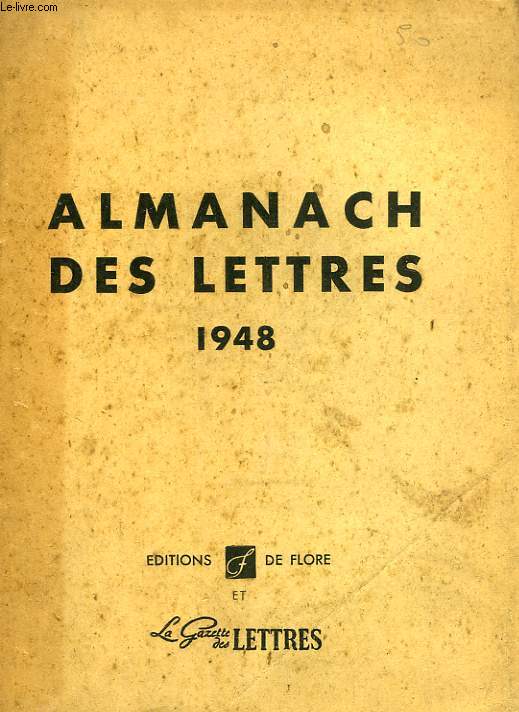 ALMANACH DES LETTRES 1948