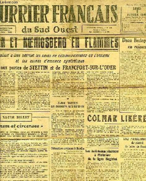 COURRIER FRANCAIS DU SUD-OUEST, 2e ANNEE, N 147, 5 FEV. 1945