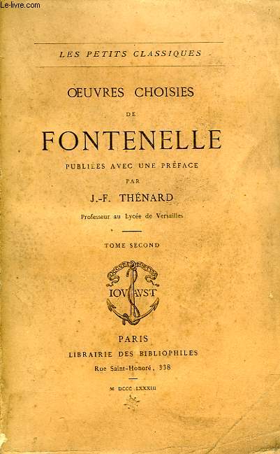 OEUVRES CHOISIES, TOME II