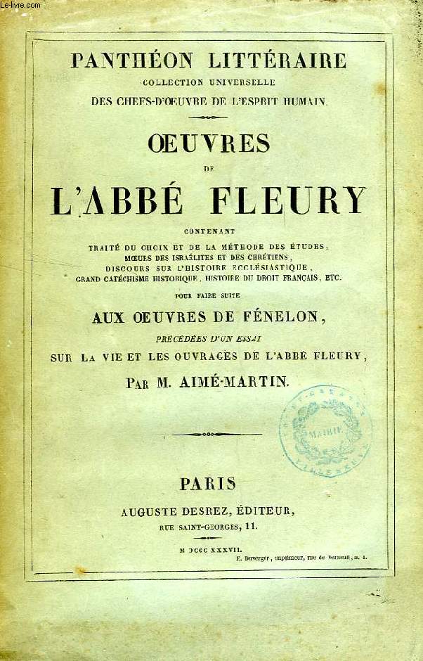 OEUVRES DE L'ABBE FLEURY