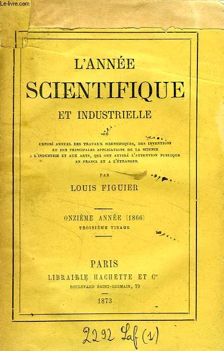 L'ANNEE SCIENTIFIQUE ET INDUSTRIELLE, 11e ANNEE (1866)
