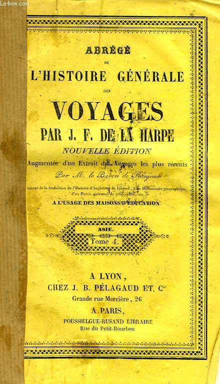 ABREGE DE L'HISTOIRE GENERALE DES VOYAGES, ASIE, TOME IV
