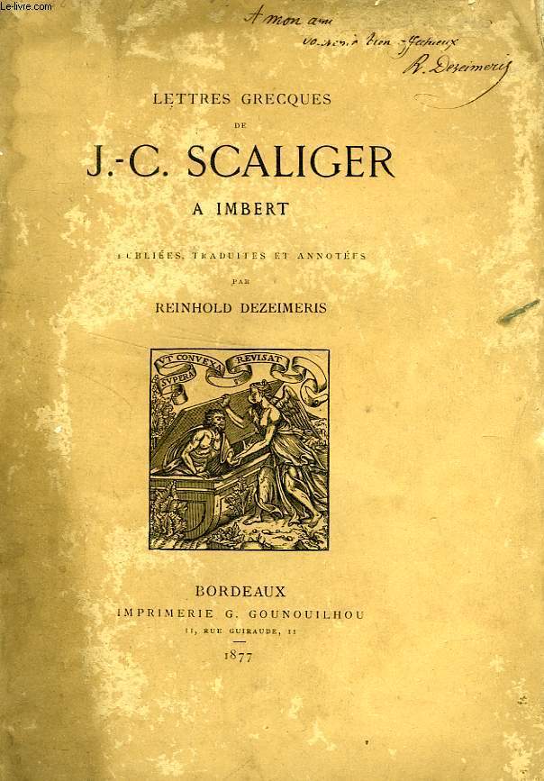 LETTRES GRECQUES DE J.-C. SCALIGER A IMBERT