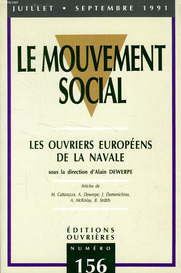 LE MOUVEMENT SOCIAL, N 156, JUILLET-SEPT. 1991