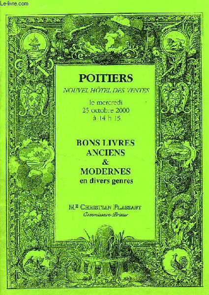 BONS LIVRES ANCIENS & MODERNES EN DIVERS GENRES (CATALOGUE)