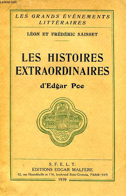 LES HISTOIRES EXTRAORDINAIRES D'EDGAR POE