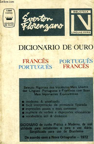 DICIONARIO FRANCES-PORTUGUES, PORTUGUES-FRANCES