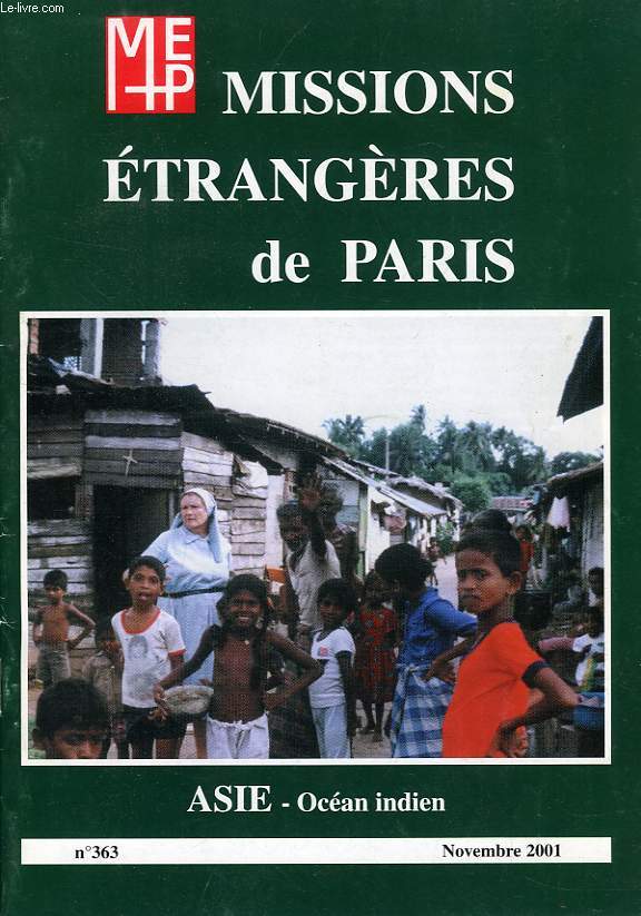 MISSIONS ETRANGERES DE PARIS, N 363, NOV. 2001