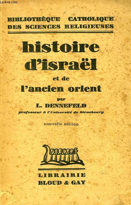 HISTOIRE D'ISRAEL ET DE L'ANCIEN ORIENT