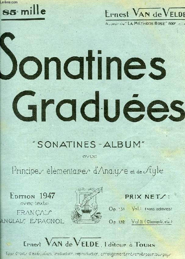 SONATINES GRADUEES (PARTITIONS)