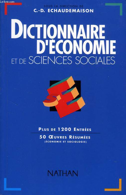 DICTIONNAIRE D'ECONOMIE ET DE SCIENCES SOCIALES