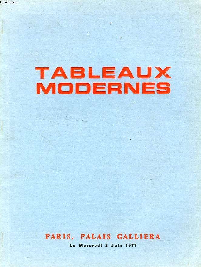 TABLEAUX MODERNES (CATALOGUE)