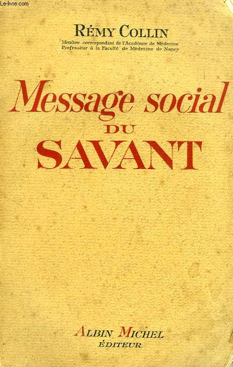 MESSAGE SOCIAL DU SAVANT
