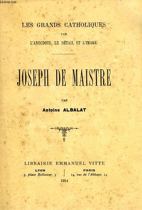 JOSEPH DE MAISTRE