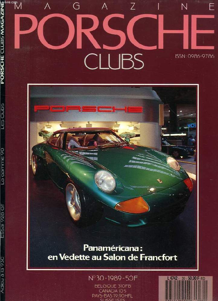PORSCHE CLUBS MAGAZINE, N 30, 1989