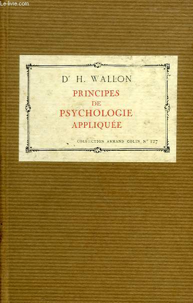 PRINCIPES DE PSYCHOLOGIE APPLIQUEE